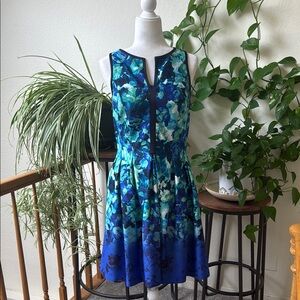 Vince Camuto Floral Blue Dress